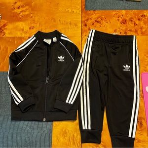 Adidas Classic Track Suit Toddler 2T in Black and White